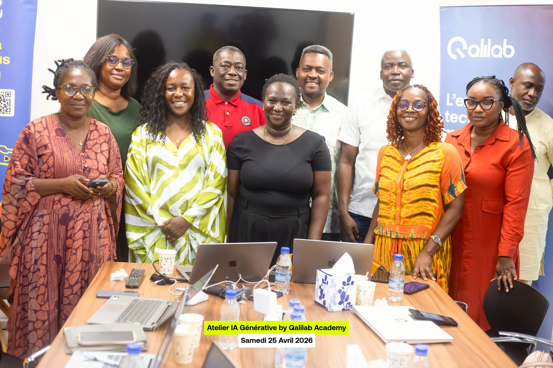 Photo de groupe — atelier IA Qalilab Academy