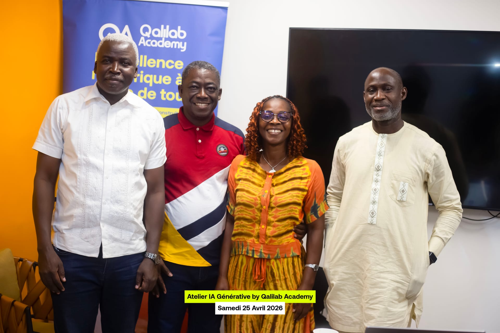 Participants avec l'équipe Qalilab
